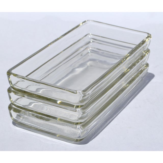 Mid-Century Modern Set of three rectangular Gucci Style Murano Art Glass Serving Dishes, Plates or larger Coasters. In...