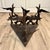 Black 1970s Brutalist Sculptural Birds in Flight Welded Steel & Glass Coffee Table For Sale - Image 8 of 12