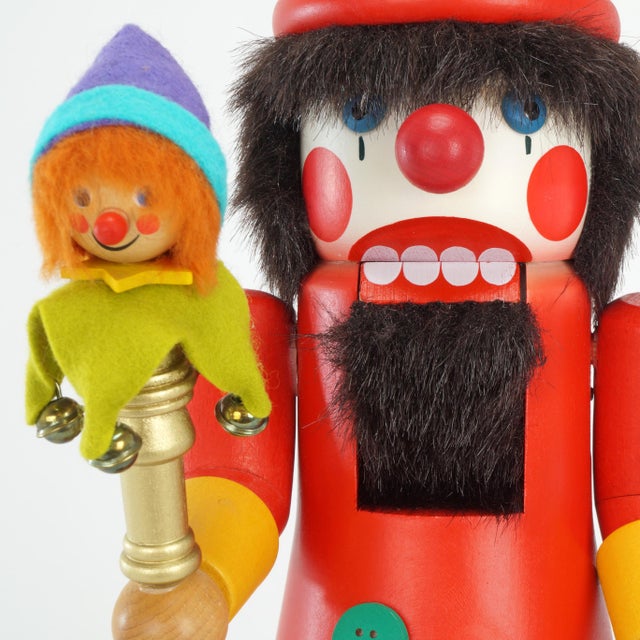 Vintage Christian Ulbricht Court Jester Nutcracker Signed 1990s For Sale In Phoenix - Image 6 of 10