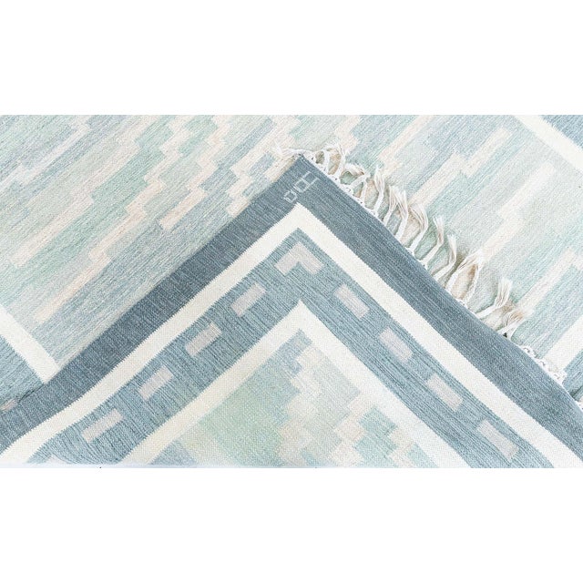 Doris Leslie Blau Artisan Vintage Swedish Abstract Slate Gray Hand-Knotted Rug For Sale In New York - Image 6 of 10
