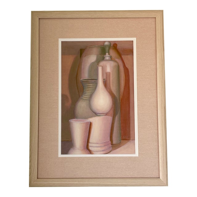 Still Life Vases Oil on Board by Patric Coogan (Ireland 1935-2025) For Sale