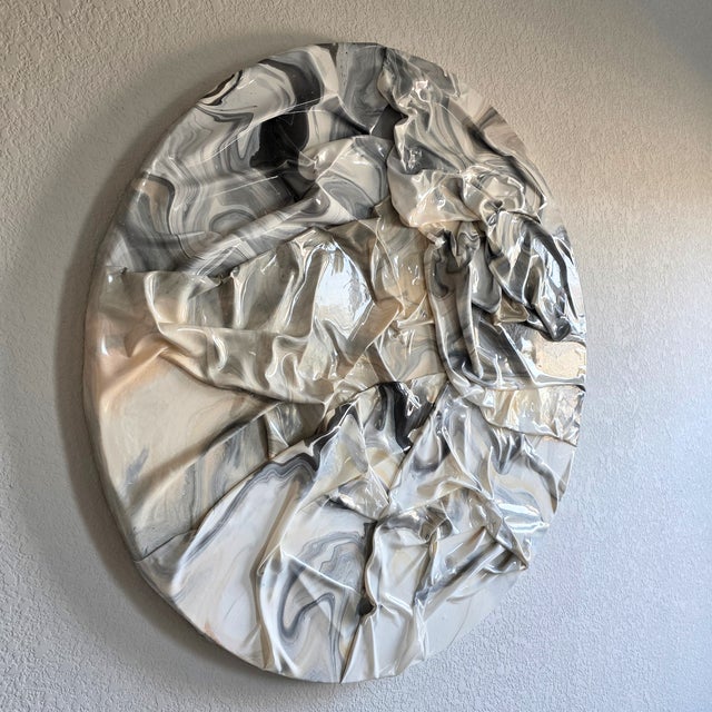 2020s "Sanctum" Round 36" Original Sculptural Abstract Painting by Shelly Floyd For Sale - Image 5 of 8