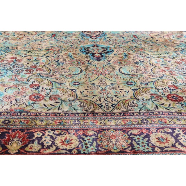 Mid 20th Century Vintage Persian Silk Qum Rug, 06'07 X 09'10 For Sale - Image 5 of 10