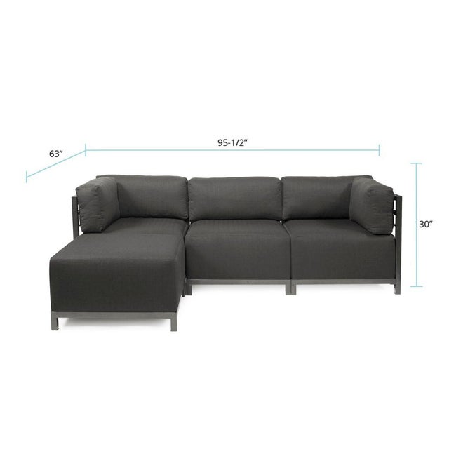 2020s Axis 4pc Sectional Sterling Charcoal Titanium Frame For Sale - Image 5 of 6