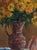 1970s Original Floral Still Life Oil Painting, Ukrainian Art 1975 60-80 For Sale - Image 6 of 6