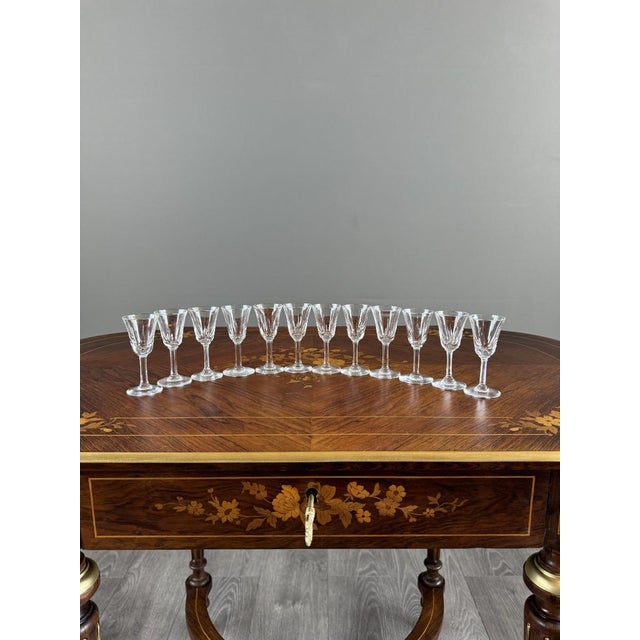 20th Century Crystal Glasses with Cerdagne Pattern from Saint Louis, Set of 54 For Sale - Image 6 of 12