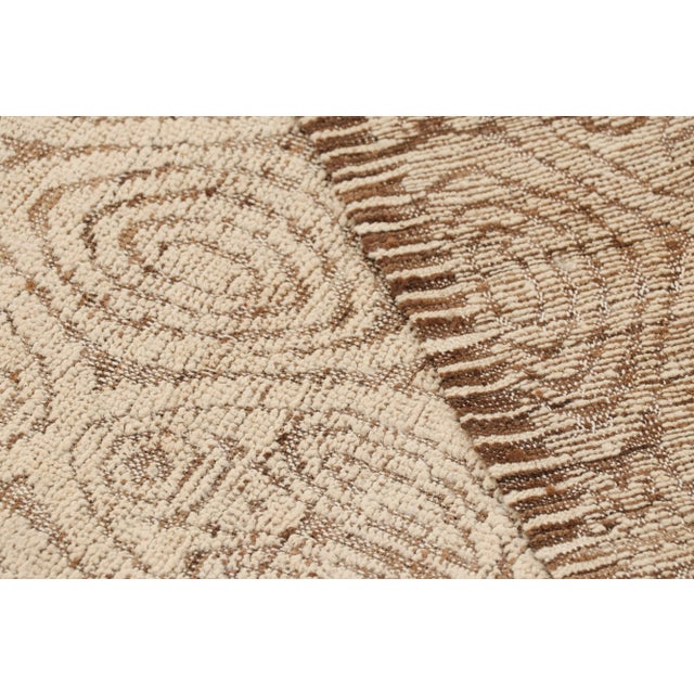 Textile Rug & Kilim’s Moroccan Style Rug in Beige-Brown with Geometric Patterns - 12x15 For Sale - Image 7 of 7