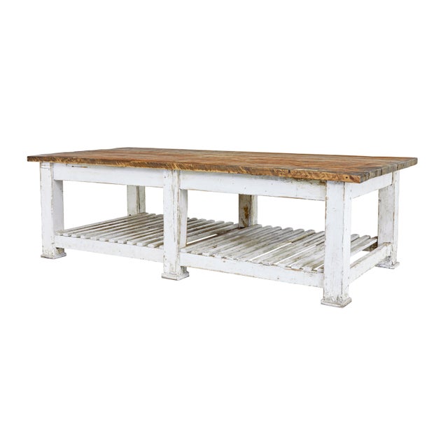 Large 19th Century Pine Worktable, 1890s For Sale - Image 14 of 14