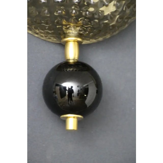 Textured Smoked Murano Glass Sconces, 1980s, Set of 2 For Sale - Image 10 of 12