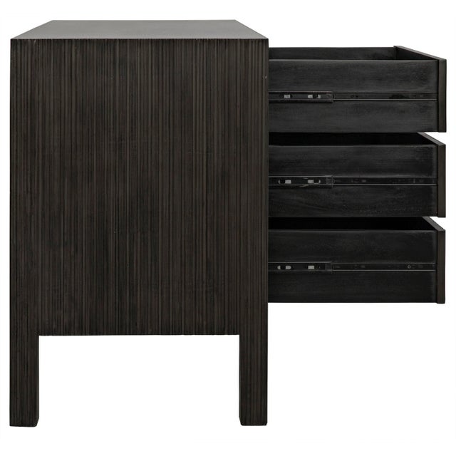 Wood NOIR Conrad 6 Drawer Dresser in Pale For Sale - Image 7 of 9