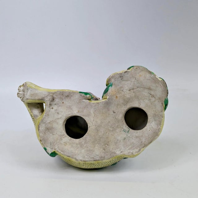 Pair of Late 19th Century Porcelain Chinese Foo Dog Figurines For Sale - Image 12 of 13