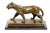 Art Deco Artist, Brown Patinated Panther Sculpture, Bronze For Sale - Image 5 of 6