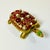 Brass 1960s Vintage Art Deco Coastal Hollywood Regency Bejeweled Brass Turtle Box For Sale - Image 8 of 18