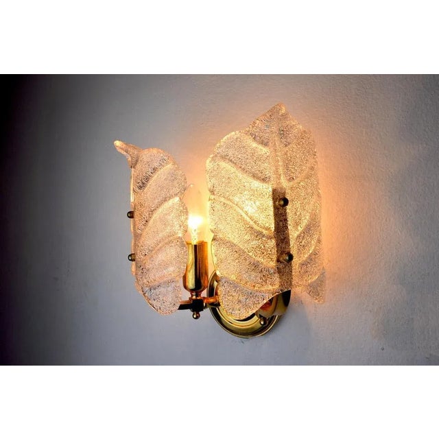 Carl Fagerlund Murano Glass Flower Wall Lights by Carl Fagerlund, 1970s For Sale - Image 4 of 8