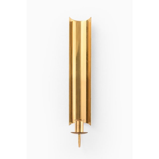 Brass Sconces attributed to Pierre Forssell, 1950s For Sale - Image 4 of 5