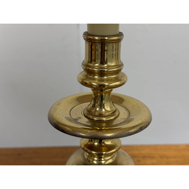 Vintage Frederick Cooper Neoclassical Brass Dolphin Table Lamps - Pair For Sale - Image 9 of 12