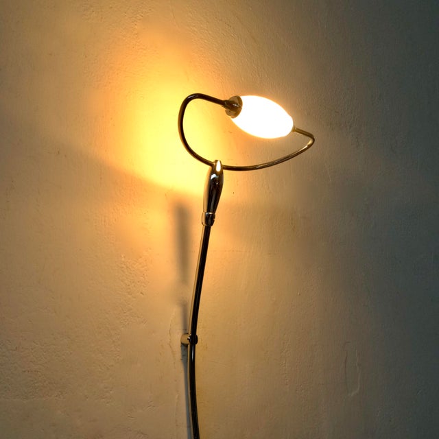Dedika Egoluce Wall Lamp in Chromed Metal by P. Pepere, 1990 For Sale - Image 3 of 18