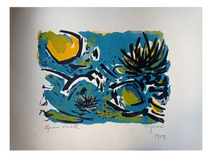Antonio Guansé, Water Lilies, 1959, Lithograph