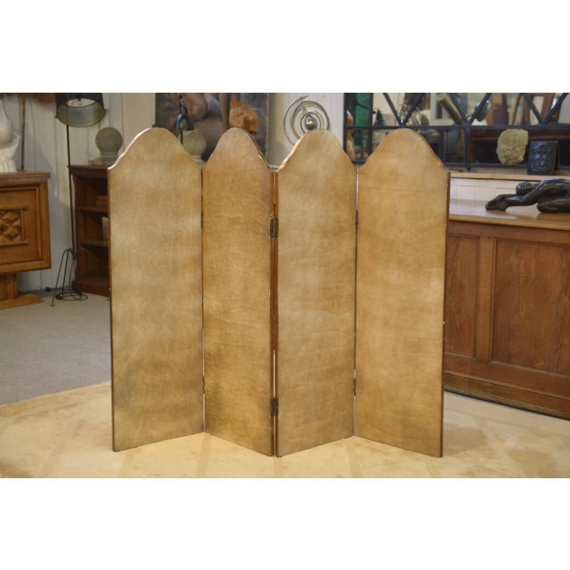 19th Century Gilt Screen with Oil Painting of Floral Decoration For Sale - Image 6 of 11