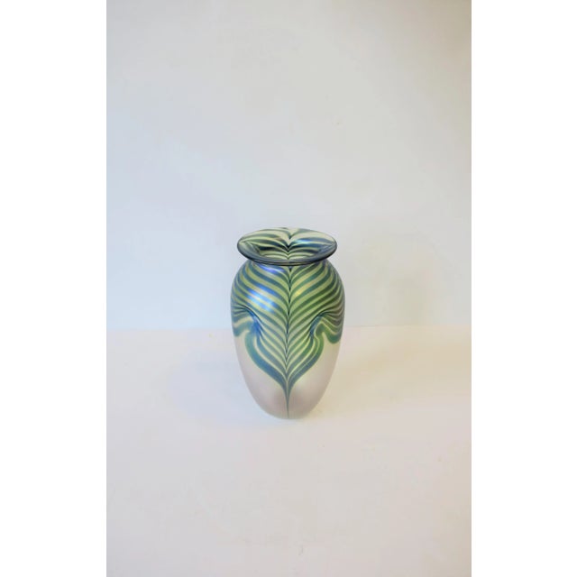 Signed Art Glass Vase in the Art Nouveau Style, Circa 1980s For Sale In New York - Image 6 of 13