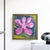 Original Pink Magnolia Painting in Ornate Gold Beaded Frame, Oil Sticks on Canvas, 12" X 12" by Tatiana Duperault For Sale - Image 4 of 4