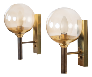 Danish Wall Lamps by Svend Mejlstrom, 1960s, Set of 2