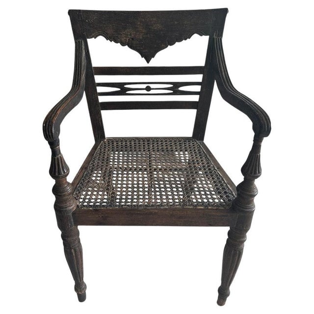 Early 20th Century Rare Antique Raffles Arm Chair For Sale - Image 5 of 18