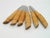 Walnut Wood Fruit Bowl with Knives with Raffia Handles by Carl Auböck for Werkstätte Carl Auböck, Vienna, 1950s, Set of 7 For Sale - Image 14 of 15