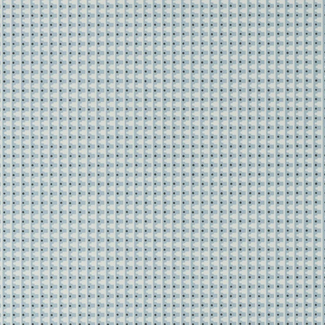 Contemporary Sample - Schumacher X David Oliver Milo Wallpaper in Spruce Blue For Sale - Image 3 of 3