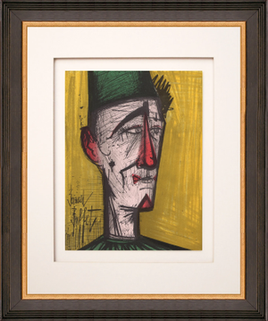 Bernard Buffet Original Lithograph Jojo Le Clown 1967 Framed