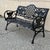 Art Nouveau Mid 20th Century Contemporary Art Nouveau Style Cast Aluminum Garden Patio Garden Bench Loveseat For Sale - Image 3 of 15