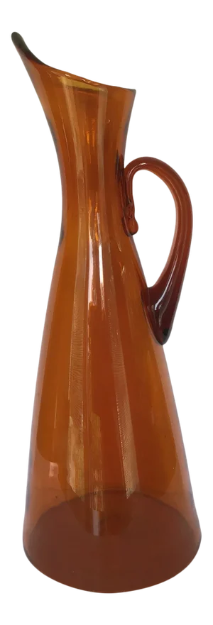 20th Century Blenko Orange Pitcher Winslow Anderson