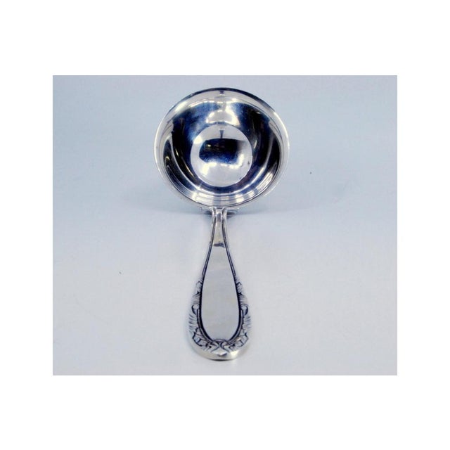 Silver Silver Soup Ladle with Raised Edges For Sale - Image 8 of 9