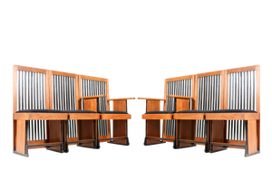 Art Deco Modernist Oak High Back Dining Room Chairs from Architect Caspers, 1920s, Set of 6