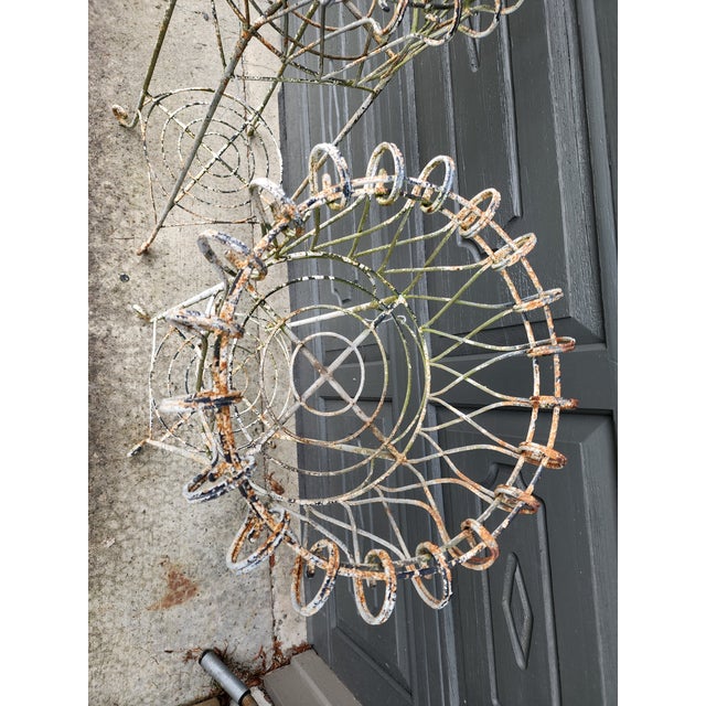 Pair of Antique French Iron Wire Flowerpot Stands Jardinieres, For Sale In Seattle - Image 6 of 8