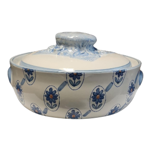 Vintage Louisville Stoneware Two Quart Lidded Casserole Dish