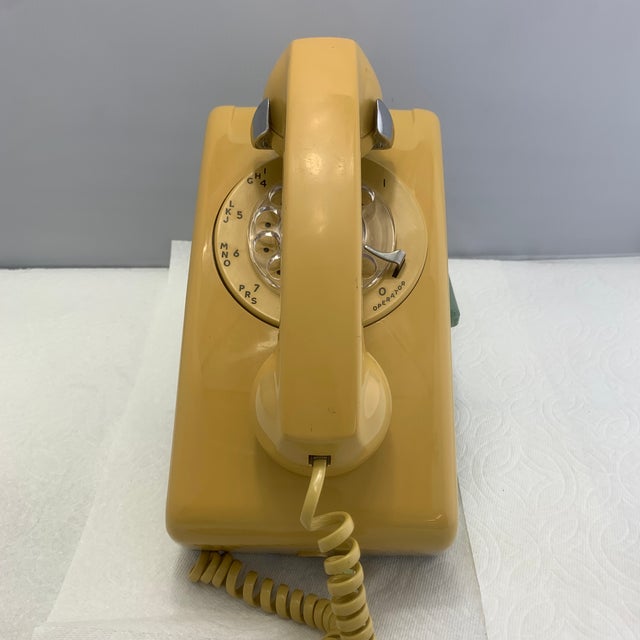 1979 Harvest Gold Rotary Dial Wall Telephone Chairish