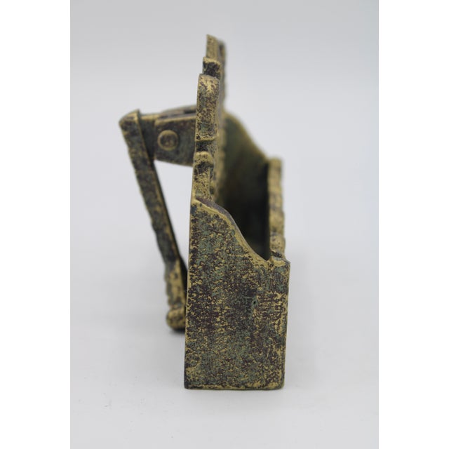 Vintage French Fleur De Lis Metal Business Card Holder For Sale In Tulsa - Image 6 of 10