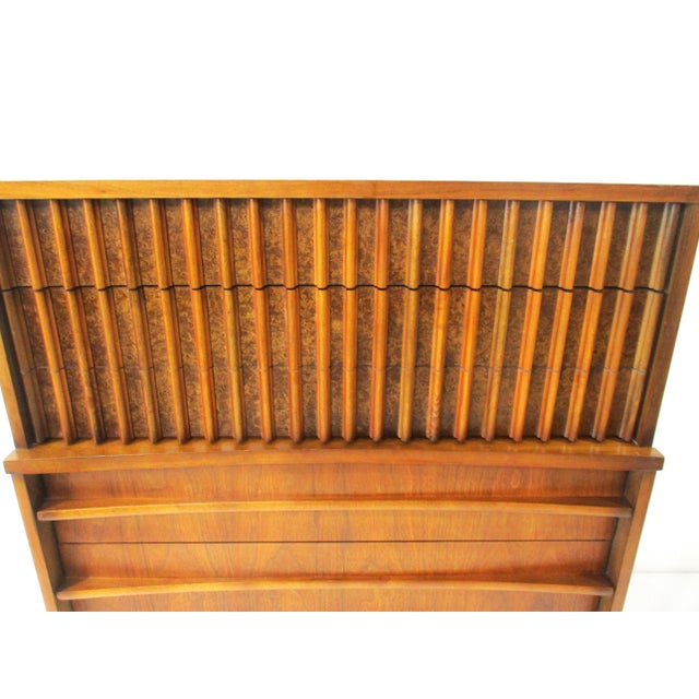 Brown Mid Century Walnut Highboy Dresser in the Style of Altavista Lane For Sale - Image 8 of 13