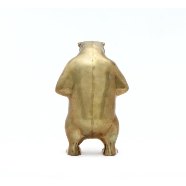 Vintage Standing Brass Bear Figurine For Sale In Phoenix - Image 6 of 9