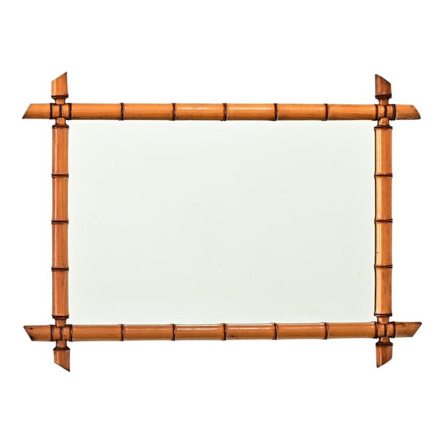 French 19th Century Faux Bamboo Mirror For Sale - Image 9 of 9