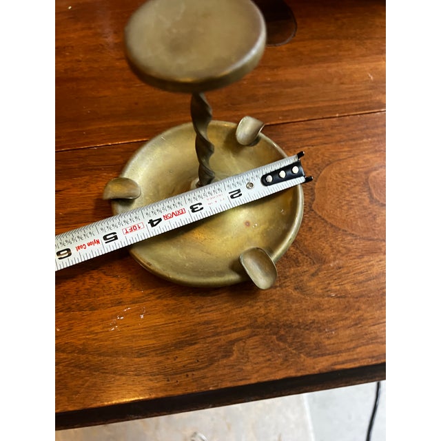 1970s Small Vintage Brass Spiral Ashtray For Sale - Image 5 of 5