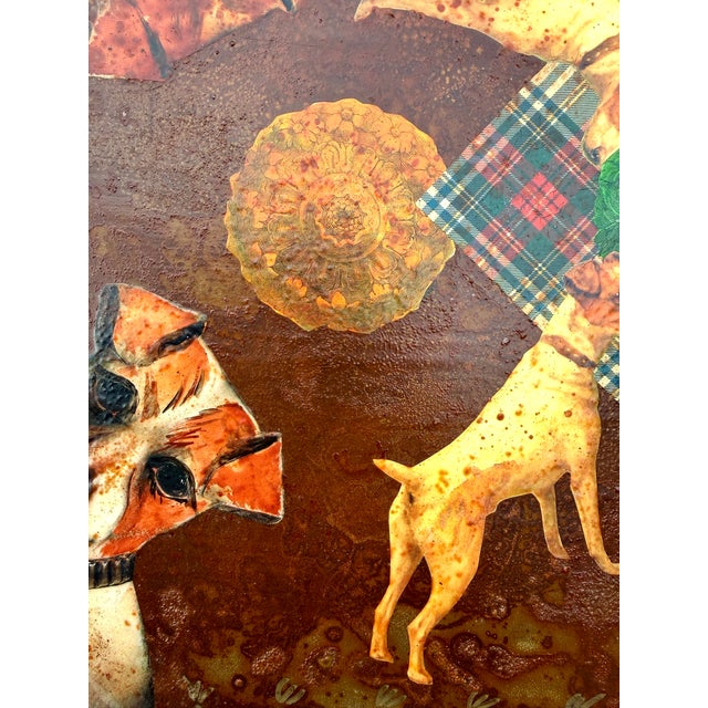 Decoupage Jack Russell Terrier Dog Tray by Holly Lueders for Henri Bendel 1997 For Sale In New York - Image 6 of 16