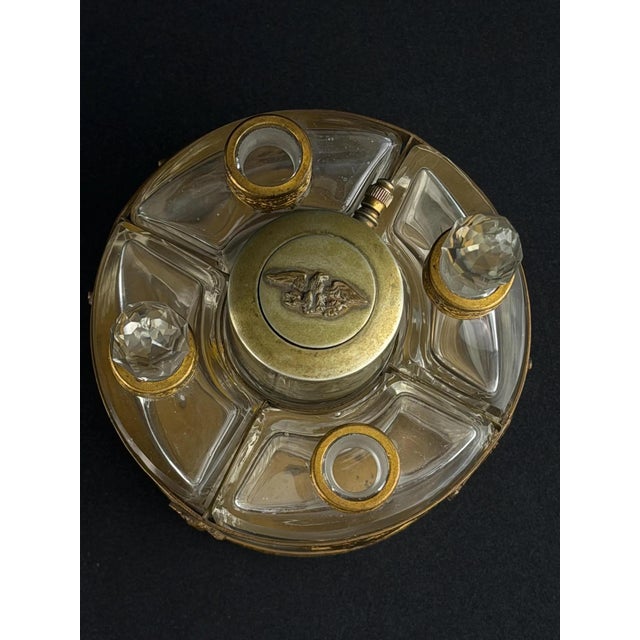 French Neo-Empire Ormolu Perfume Set with Bottles from Arys Paris Fox-Trot, 1890s, Set of 5 For Sale - Image 5 of 12