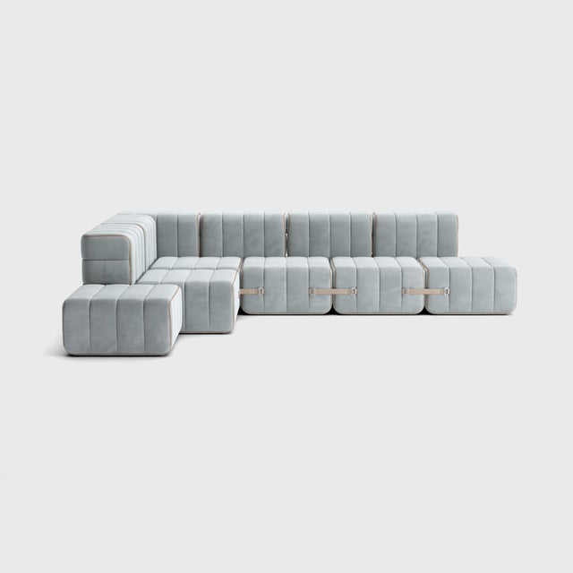 Modular Corner Sofa in Barcelona Fabric by Ambivalenz, Set of 12 For Sale - Image 16 of 18