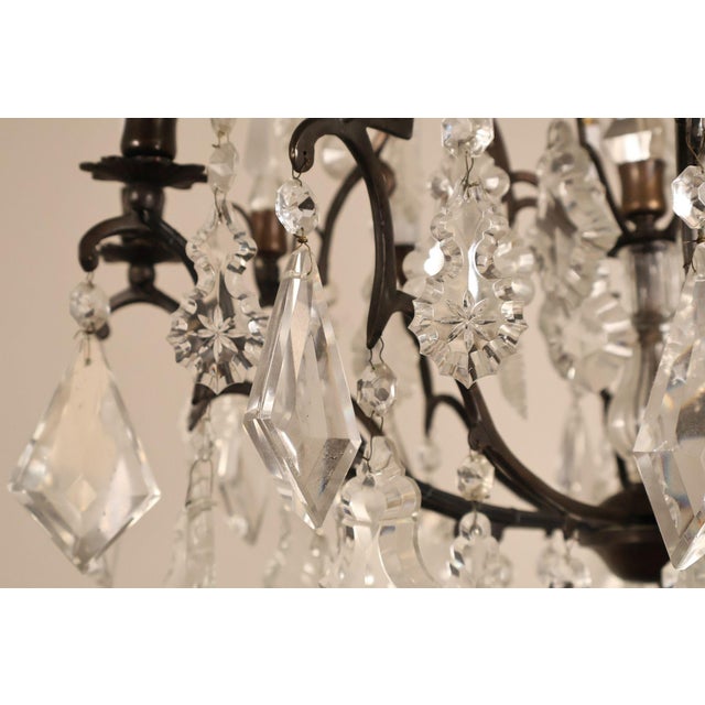 Versailles Style Crystal And Bronze Chandelier For Sale - Image 12 of 18