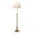 Chapman & Myers by Visual Comfort Signature Overseas Adjustable Club Floor Lamp in Antique-Burnished Brass with Silk Pleated Shade For Sale