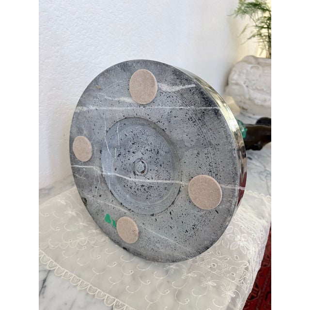 Verdigris Art Deco Style Dancer Sculpture With Marble Base For Sale - Image 8 of 10