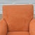 Late 20th Century Vintage Square Back Rust Orange Upholstered Skirted Roll Arm Lounge Chairs - A Pair For Sale - Image 5 of 17