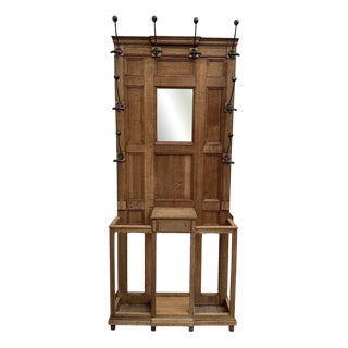 Oak Entryway Coat Closet For Sale